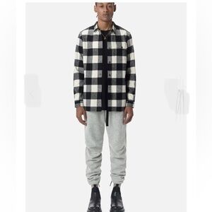 John Elliott RICHMOND HIMALAYAN Wool Blend PANTS in Grey, Size 3/Large